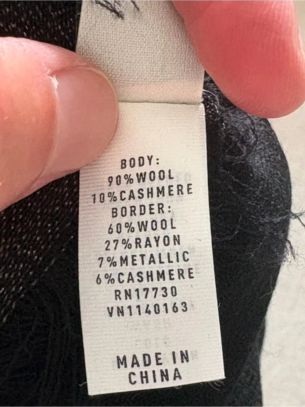 Marc Jacobs Neiman Marcus Target Black Scarf Wool Cashmere Blend Colorblock